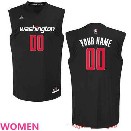 Women%27s Customized Washington Wizards Adidas Black Fashion Basketball Jersey